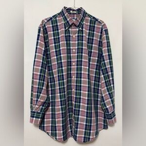 Peter Millar Crown Plaid Button Down Shirt  Size Large